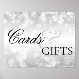 Hochzeitskarten & Geschenke Silberschimmer-Lichter Poster
