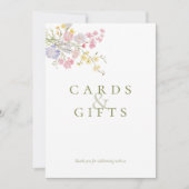 Hochzeitskarten Geschenke Wildblumen Tischschilder (Vorderseite)