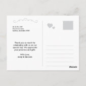 Hochzeitskarten Hochzeitskarte Fotokarte Danke Kar Postkarte (Rückseite)