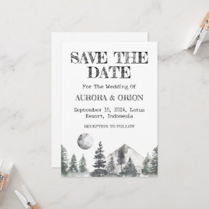 Hochzeitskarten im Camping-Stil "Save the Date" Einladung
