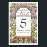 Hochzeitskarten im Jugendstil (Set #9) Tischnummer<br><div class="desc">Farbenfrohe Jugendstil-Hochzeitskarten. Teil eines passenden Hochzeitseinladungs-Set.</div>