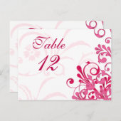 Hochzeitskarten in Rosa und Weiß Postkarte (Vorne/Hinten)