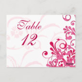 Hochzeitskarten in Rosa und Weiß Postkarte (Rückseite)