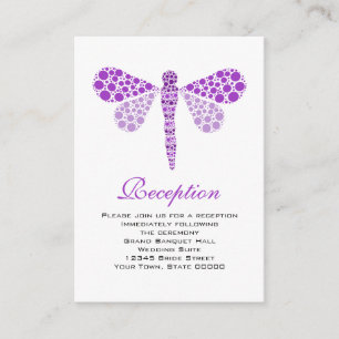 Hochzeitskarten Lila & Weiße Libelle Begleitkarte