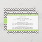 Hochzeitskarten Limon Grau Zickzack Begleitkarte (Vorne/Hinten)