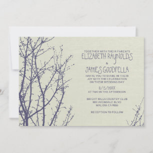 Hochzeitskarten mit Baumzweigen Einladung
