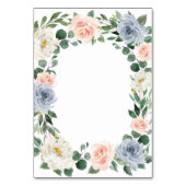 Hochzeitskarten mit dunklem Blütenpfirsichpfirsich Tischnummer (Rückseite)