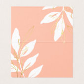 Hochzeitskarten mit goldenem Pfirsichfarben Visitenkarten (Innenseite Aufgefaltet)