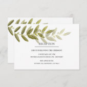 Hochzeitskarten mit grünem Olivenblatt Begleitkarte (Vorne/Hinten)