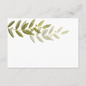 Hochzeitskarten mit grünem Olivenblatt Begleitkarte (Rückseite)