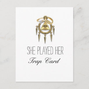 Hochzeitskarten mit Trap Card-Motiv Ankündigung