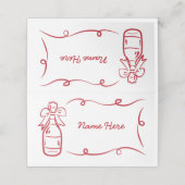 Hochzeitskarten Namen von Hand, die von Whimsical  Platzkarte (Außenseite Aufgefaltet)