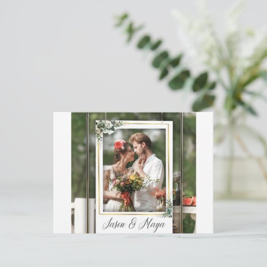Hochzeitskarten Postkarte (Stehend Vorderseite)