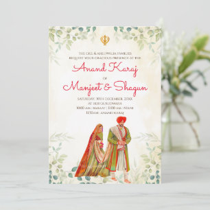 Hochzeitskarten Punjabi und Einladungen von Anand