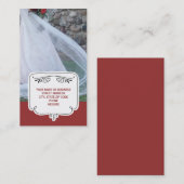 Hochzeitskarten {Rot} Visitenkarte (Vorne/Hinten)