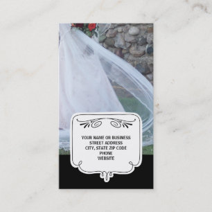 Hochzeitskarten {Schwarz} Visitenkarte