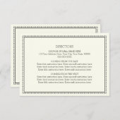 Hochzeitskarten Schwarz-Weiß Vintag Begleitkarte (Vorne/Hinten)