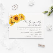 Hochzeitskarten | Sonnenblumen Herbst RSVP Karte