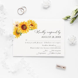 Hochzeitskarten | Sonnenblumen Herbst RSVP Karte