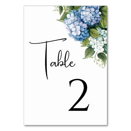 Hochzeitskarten Tischnummer (Vorderseite)