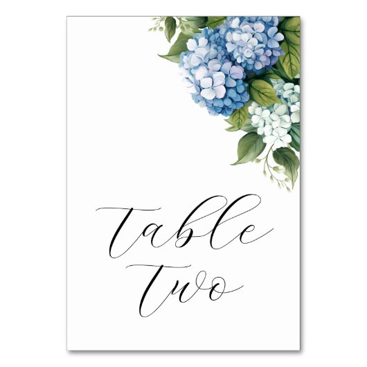 Hochzeitskarten Tischnummer (Vorderseite)