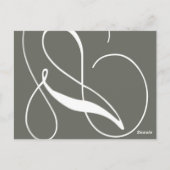 Hochzeitskarten Tischnummer Gold Silver Monogram (Rückseite)