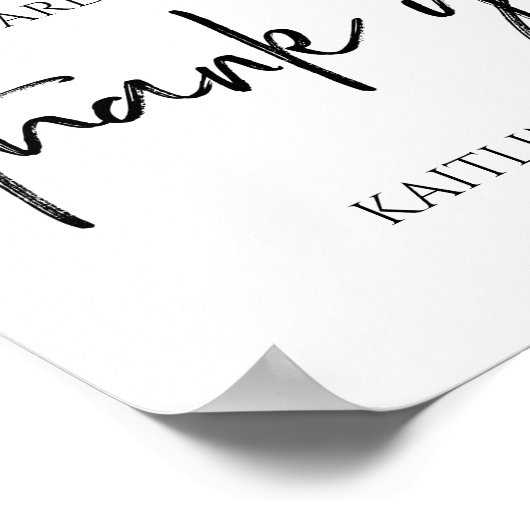 Hochzeitskarten und Geschenke 8x10 Modernes Script Poster (Ecke)