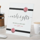 Hochzeitskarten und Geschenke aus Rosenschwarz Sockelschild (In Situ)