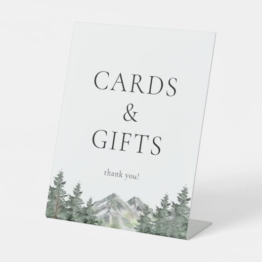 Hochzeitskarten und Geschenke für Bergkiefern Sockelschild (Vorderseite)