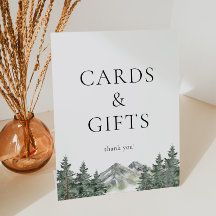 Hochzeitskarten und Geschenke für Bergkiefern