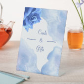 Hochzeitskarten und Geschenke für die blaue Blume Sockelschild (In Situ)