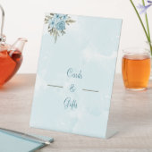 Hochzeitskarten und Geschenke für die blaue Blume Sockelschild (In Situ)