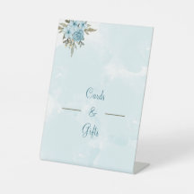 Hochzeitskarten und Geschenke für die blaue Blume