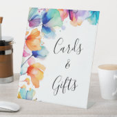 Hochzeitskarten und Geschenke für helles Wasser Sockelschild (In Situ)