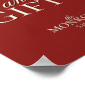 Hochzeitskarten und Geschenke für Luxus Red Weddin Poster (Ecke)