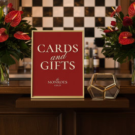 Hochzeitskarten und Geschenke für Luxus Red Weddin Poster