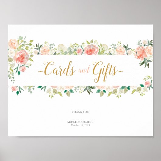 Hochzeitskarten und Geschenke | ROSE Poster (Vorne)