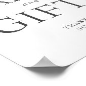 Hochzeitskarten und Geschenke signieren Dusty Blue Poster (Ecke)