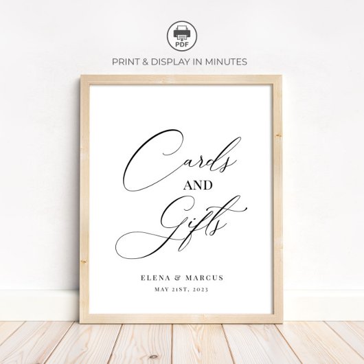 Hochzeitskarten und Geschenke Signieren Modernes E Poster