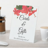 Hochzeitskarten und Geschenke Unterschreiben mit H Sockelschild (In SItu)