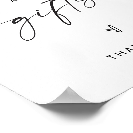 Hochzeitskarten und Geschenke Unterzeichnung, Gesc Poster (Ecke)