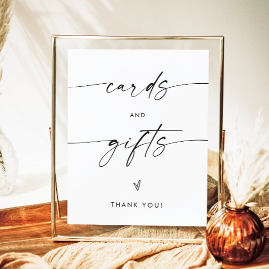 Hochzeitskarten und Geschenke Unterzeichnung, Gesc Poster