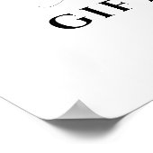 Hochzeitskarten und Geschenke von Dusty Blue White Poster (Ecke)