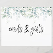 Hochzeitskarten und Geschenke-Zeichen - Eukalyptus (Vorderseite)