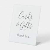 Hochzeitskarten und Geschenkzeichen Sockelschild (Vorderseite)