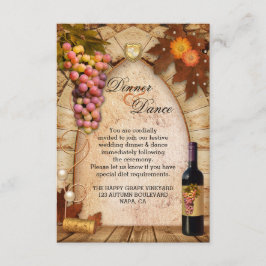 Hochzeitskarten und Unterkünfte Beilage Karte