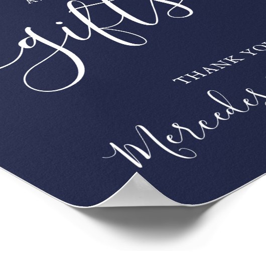 Hochzeitskarten verschenken moderne kalligraphisch poster (Ecke)