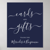 Hochzeitskarten verschenken moderne kalligraphisch poster (Vorne)