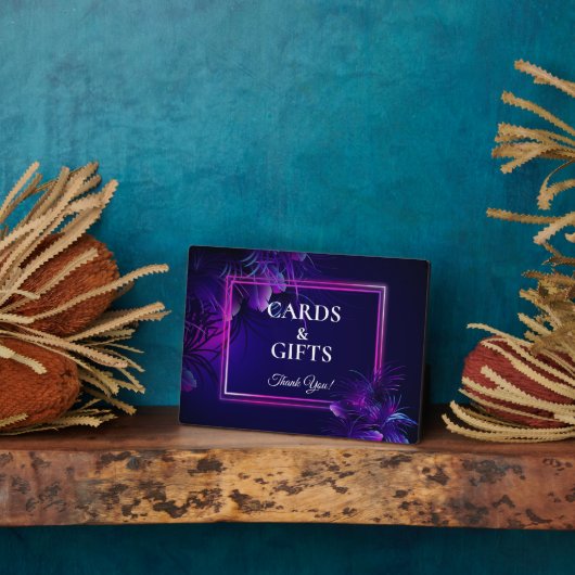 Hochzeitskarten Zeichen Atemberaubender tropischer Fotoplatte (Seite)