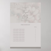 Hochzeitskartentabelle Poster (Vorne)